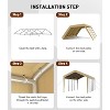 Carport Replacement Canopy Cover - Waterproof, UV-Resistant & Wind-Resistant 220G PE Fabric - Gray (Cover ONLY, Frame NOT Included) - 3 of 4