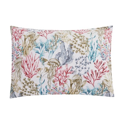 Twin Pink Cotton Coastal Reversible Quilt Set