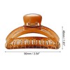 Unique Bargains Women's 3.54" Claw Clip Hair Accessories No Slip Grip Plastic Brown 1 Pc - 3 of 4