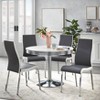 Buylateral 5pc Torrance Retro Dining Set with Padded Chair Seats and Highbacks White/Chrome/Gray - 2 of 4