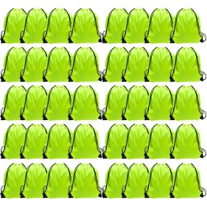 Waterproof Drawstring Backpack Bulk, Nylon Cinch Bags in 10 Colors for School, Gym, Sports - 1 of 4
