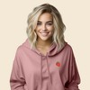 Dalix Strawberry Embroidered Fleece Cropped Hoodie Cold Fall Winter Women - 3 of 4