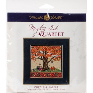 Mill Hill Counted Cross Stitch Kit 5.25"X5.25"-Fall Oak - 1 of 2