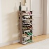Gulches 38 in H x 17 in W Gray Particle Board Shoe Storage Cabinet with 7 Tier Hooks Holds 12 14 Pairs - 2 of 4