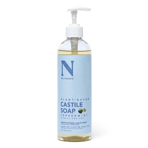 Dr. Natural Castile Liquid Soap - Multi-Use Body Wash, Shampoo and Face Wash - Hydrating Body Soap for Skin, Hair, Pets and Home - Peppermint - 16 oz - 1 of 4