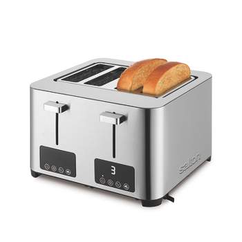  Hamilton Beach 4 Slice Toaster with Extra Wide Slots for  Bagels, Shade Selector, Toast Boost, Slide-Out Crumb Tray, Auto-Shutoff and  Cancel Button, Brushed Stainless Steel (24910): Home & Kitchen