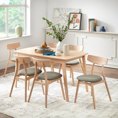 Cadiz Light Brown Mid-Century Modern Wood Dining Table