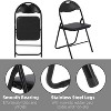 8PCS Folding Chairs with Padded Seats, Black Metal Folding Chairs with Non-Slip Feet Pads for Desks Home Office Steel Conference Chairs - 4 of 4