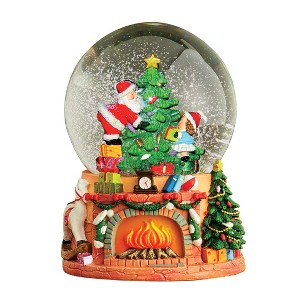 Collections Etc Trimming the Tree Hand-Painted Musical Snow Globe 4 X 4 X 5.75 - 1 of 2