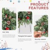 Whisen Outdoor Garden Christmas Tree with Flowering Pine Needles, Pine Cones, Red Berries, and Ground Stake - Green - 3 of 4