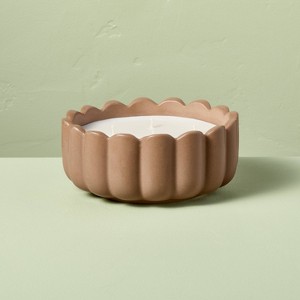 6 Wick Ceramic Scalloped Rim Jar Candle 42oz - Hearth & Hand™ with Magnolia - 1 of 4