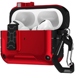 Nakedcellphone MagnaFlip Combo for Apple Airpods Pro 3 - Rugged Magnetic Case + Lanyard + Cleaning Kit + Carabiner Clip (Compatible with MagSafe) - 1 of 4