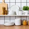 vancasso 16 Piece White Ceramic Porcelain Dinnerware Tableware Dinner Set with Dinner Plate, Dessert Plate, Bowl, Mug Set - 3 of 4