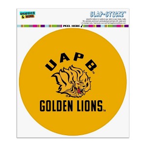 Arkansas at Pine Bluff Golden Lions Automotive Car Window Locker Circle Bumper Sticker - 1 of 4