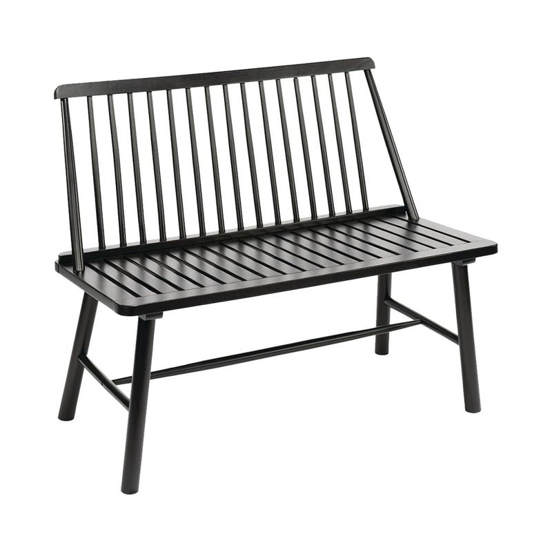 Jack Post 4 Feet Durable Classic Indonesian Hardwood Farmhouse Bench Accommodate Up To 2 People for Patio, Backyard, Garden and Porch, Black, 1 of 7