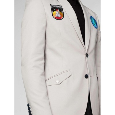 OppoSuits Deluxe Men's Blazer - NASA USA Astronaut Style Jacket - Off - White - Size 42 — фото 5