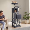 61-Inch Cat Tree Cat Tower for Indoor Cats - Plush Multi-Level Cat Condo with 5 Scratching Posts, 2 Perches, 2 Caves, Hammock, 2 Pompoms - 2 of 4