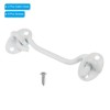 Unique Bargains Carbon Steel Carbon Steel Hook Eye Latch 2 Pcs with 8 Screws - 3 of 4