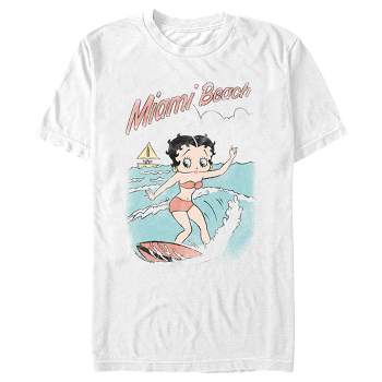 Men's Betty Boop Miami Beach Distressed T-Shirt