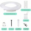 Curved Ceiling Curtain Track Bendable Mount White 8 26 ft Flexible Straight for Bunk Bed Bay Window Room Divider - 2 of 4