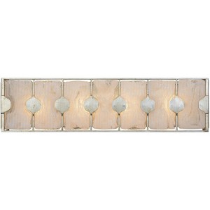 Uttermost Rustic Wall Mount Light Metal Hardwired 27" 4-Light Fixture White Glass Shade for Bathroom Bedroom Vanity Mirror House - 1 of 2