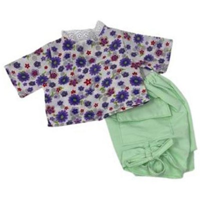 Flowers Shirt And Cargo Pants Compatible with 18 Inch Girl Dolls Like American Girl and Our Generation Dolls
