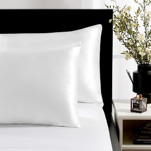 Deconovo Satin Silk Pillowcases (Set of 2), Envelope Closure - 1 of 4