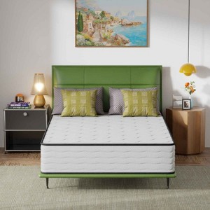 BestMassage 12 Inch Hybrid Mattress with Innerspring and Foam Fiberglass Free Medium Firm Ideal for Back Stomach and Side Sleepers - 1 of 4