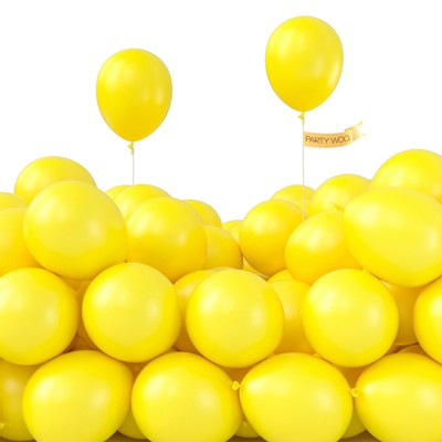 PartyWoo Balloons Yellow Matte 5 Inch 50 pcs