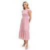 August Sky Women's Smocked Ruffle Sleeve Tiered Midi Dress - 3 of 4