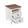 NicBex 2-Drawer Farmhouse Nightstand Wooden Beside Table with Storage Cabinet End Table Wood Side Table for Bedroom, Living Room - 4 of 4