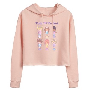 Women's - Polly Pocket - Polly Pocket Doll Grid Cropped Graphic Hoodie - 1 of 3