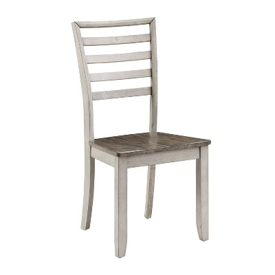 Abacus 7-Piece Smokey Alabaster and Honey Dining Set with Self-Storing Leaf