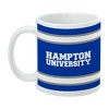 Hampton University HU Stripes Ceramic Coffee Mug, Novelty Gift Mugs for Coffee, Tea and Hot Drinks, 11oz, White - 3 of 4