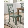 Kumasinova Set of 2 Dining Chair – Pine Veneer, Armless Chair with Transitional Double-X Back, Dining Room Side Chair, Wooden Kitchen Chair - 2 of 4