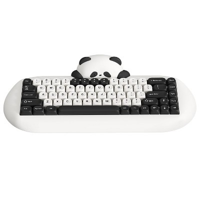MaseiKar C68 Panda Wireless Mechanical Gaming Keyboard,68 Keys Layout with PBT Keycaps,RGB Backlit, Hot Swappable,BT5.0/2.4G/Wired