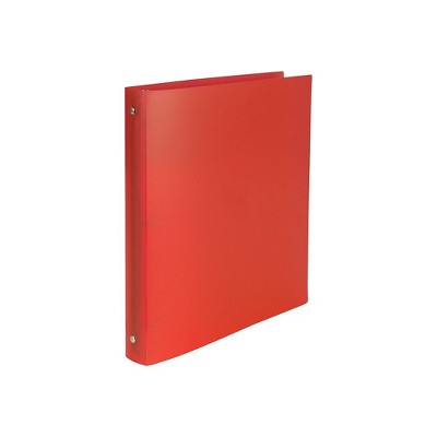 Staples 1/2" Simply Poly Binder with Round Rings Red 702568