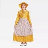 Girls Pioneer Costume Sets Colonial Village Girl 3 Piece #N/A Bonnet,Apron,Ruffle Lace Prairie Dress Sets #N/A Themed Party Outftis - 4 of 4
