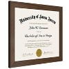 Americanflat 8.5x11 Diploma Frame in Walnut with Shatter Resistant Glass - Horizontal and Vertical Formats for Wall and Tabletop (2 Pack) - 3 of 4