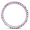 Pompeii3 3/4Ct Ruby Eternity Ring Anniversary Band 10k White Gold - 3 of 4