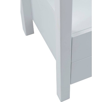 Westwood Modern White Solid Wood 2-Drawer Nightstand