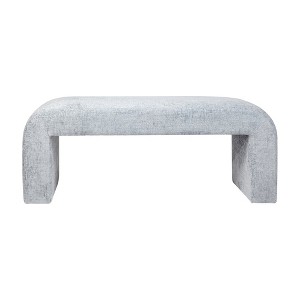 Jofran,Sophia Modern Luxury Curved Upholstered Waterfall Jacquard Bench - Small - 1 of 4