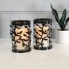 LumaBase Black Vine Hurricanes with LED Candles - Set of 2 - 4 of 4