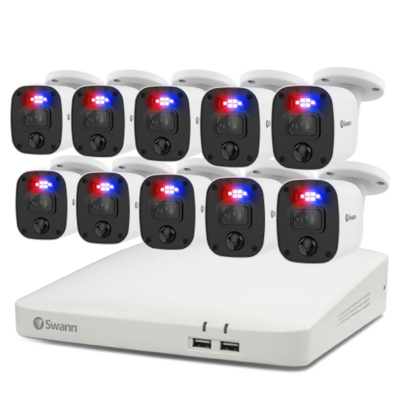 Swann DVR Security System, SWPRO Square Professional Bullet Camera, 84680 Hub, White, 1 of 11
