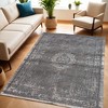 Gray Medallion Non Skid Area Rug - 2 of 4