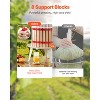 VEVOR 4.75 Gal/18L Fruit Wine Press, Solid Wood Basket with 8 Blocks, Heavy Duty Manual Juice Maker, Olive Oil Making Press with Handle, Beige - 3 of 4