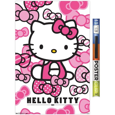 trends international hello kitty bows unframed wall poster prints target