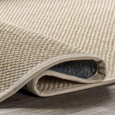 Handmade Natural Wool and Cotton Rectangular Area Rug