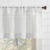 14"x52" Textured Slub Striped Anti-Dust Linen Blend Sheer Cafe Window Valance - Clean Window - image 2 of 3