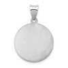 Black Bow Jewelry 14k White Gold Hollow Guardian Angel Medal Pendant, 19mm (3/4 Inch) - 3 of 4